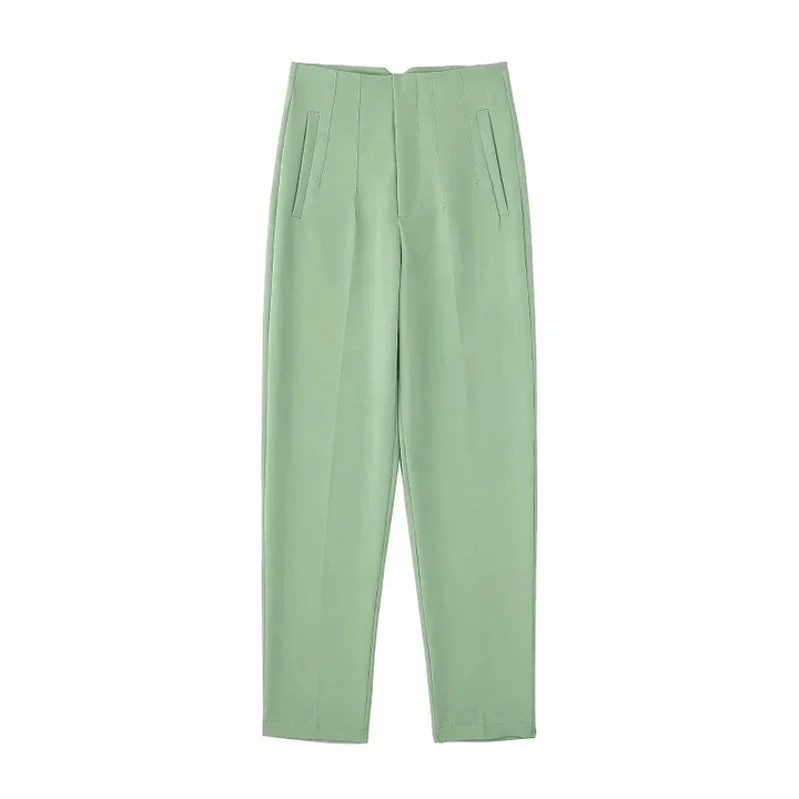 Levoire | Pantalon Classique Chic Femme Vert hell