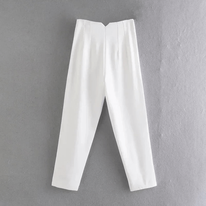 Levoire | Pantalon Classique Chic Femme Blanc