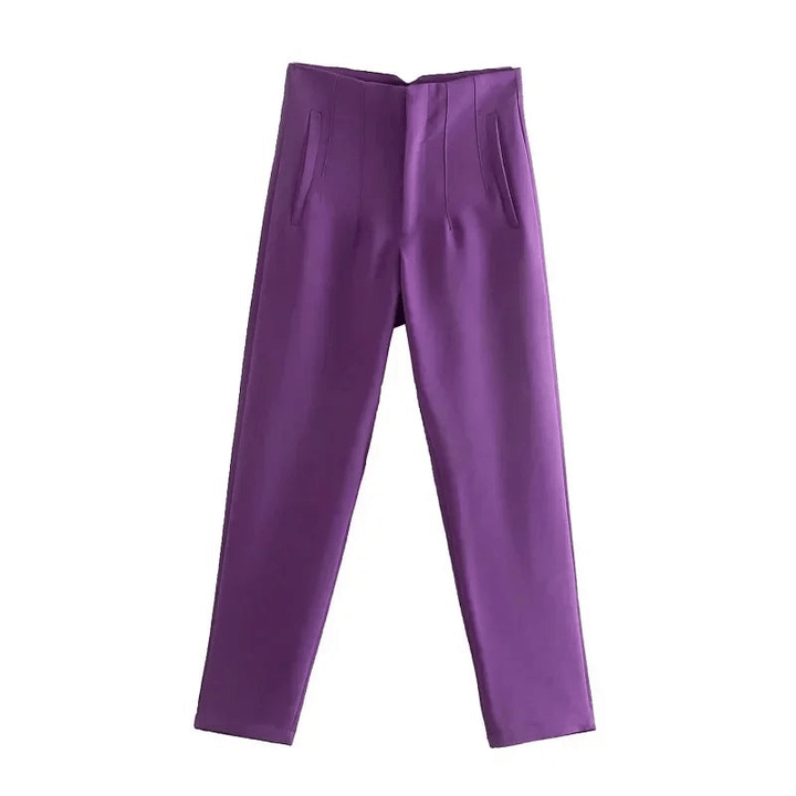 Levoire | Pantalon Classique Chic Femme Lilas