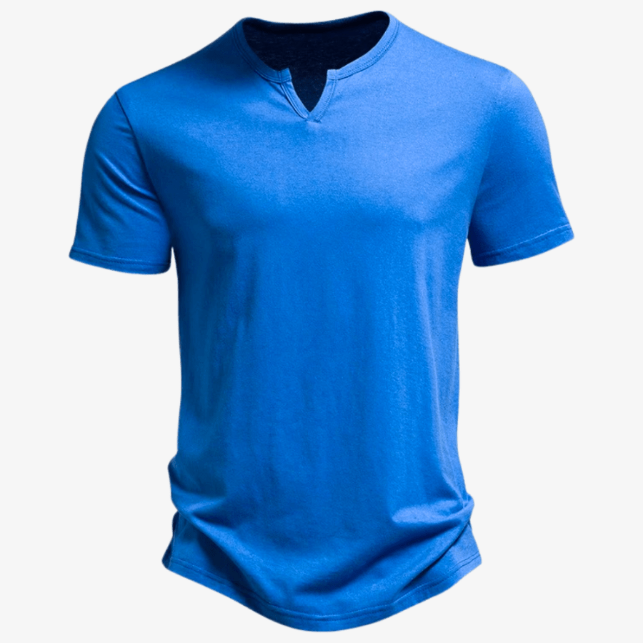 Levoire | T-shirt décontracté pour hommes avec boutons confortable et léger Bleu
