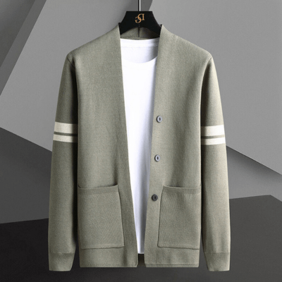 Levoire | Gilet homme en tricot haute gamme Gilet pour hommes chaud décontracté Vert clair