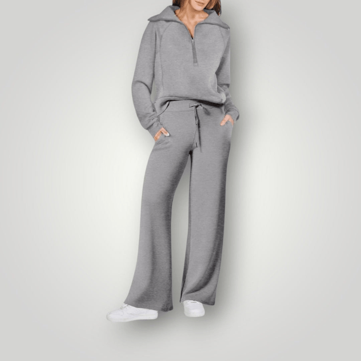Levoire | Ensemble de loungewear pour femmes en deux parties Confortable & Décontracté Gris