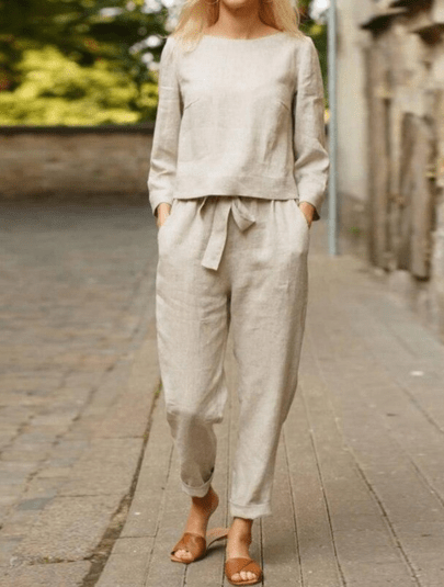 Levoire | Ensemble 2 Pièces Décontracté Femme Beige