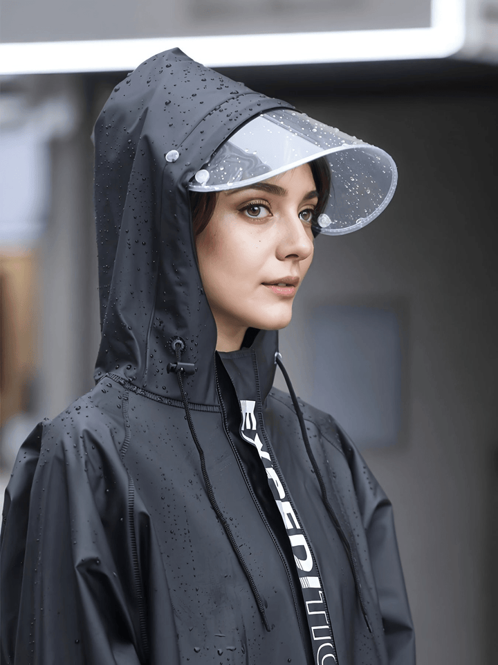Levoire | Ensemble de pluie pour femmes avec capuche manteau de pluie noir