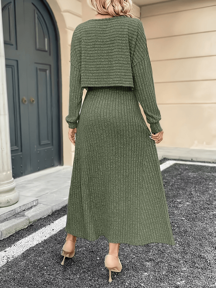 Levoire | Ensemble Vert Tricot Deux Pièces