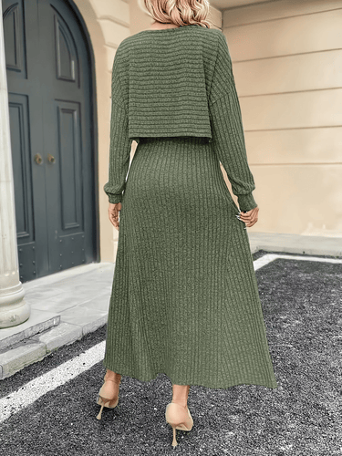 Levoire | Ensemble Vert Tricot Deux Pièces