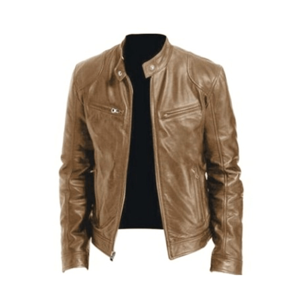 Levoire | Veste en cuir pour hommes Design classique et confortable Marron clair