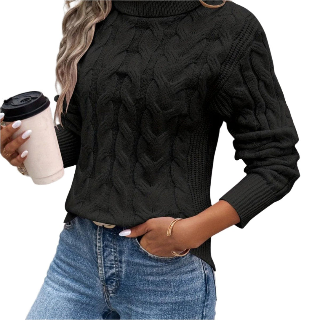 Levoire | Pull En Tricot Roulé Noir