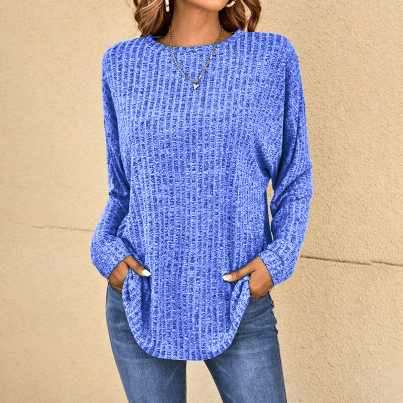 Levoire | Pull Femme Doux Confort Chaud Tendance Bleu