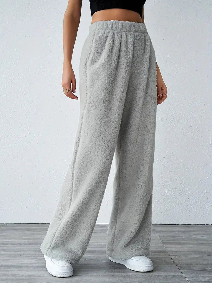 Levoire | Pantalons De Course En Teddy Mukavat Gris
