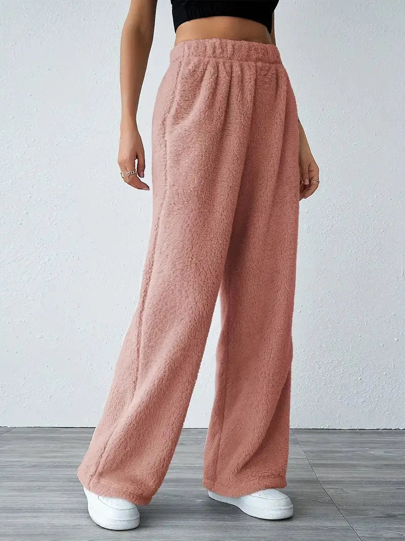 Levoire | Pantalons De Course En Teddy Mukavat Rosa