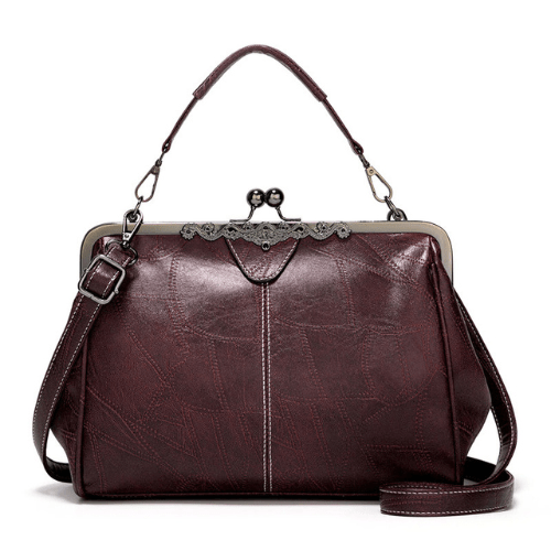 Levoire | Sacs à bandoulière pour femmes Style vestimentaire intemporel décontracté Vintage en cuir véritable Café