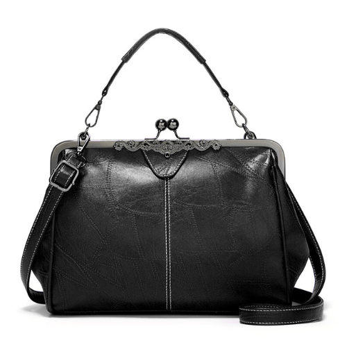 Levoire | Sacs à bandoulière pour femmes Style vestimentaire intemporel décontracté Vintage en cuir véritable Noir