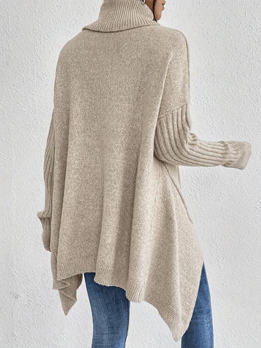 Levoire | Pull à col roulé en coton décontracté pour femmes Pullover Jumper Gilet