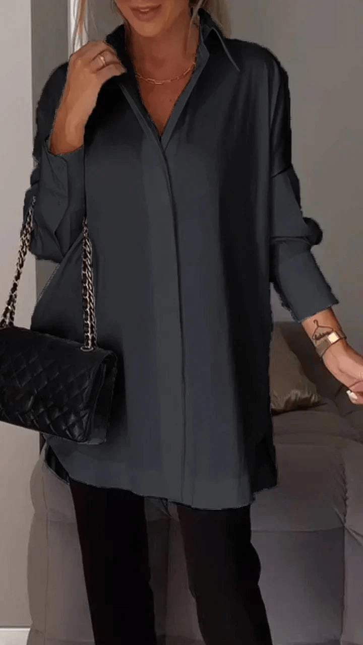 Levoire | Chemisier grande taille élégant femme Noir