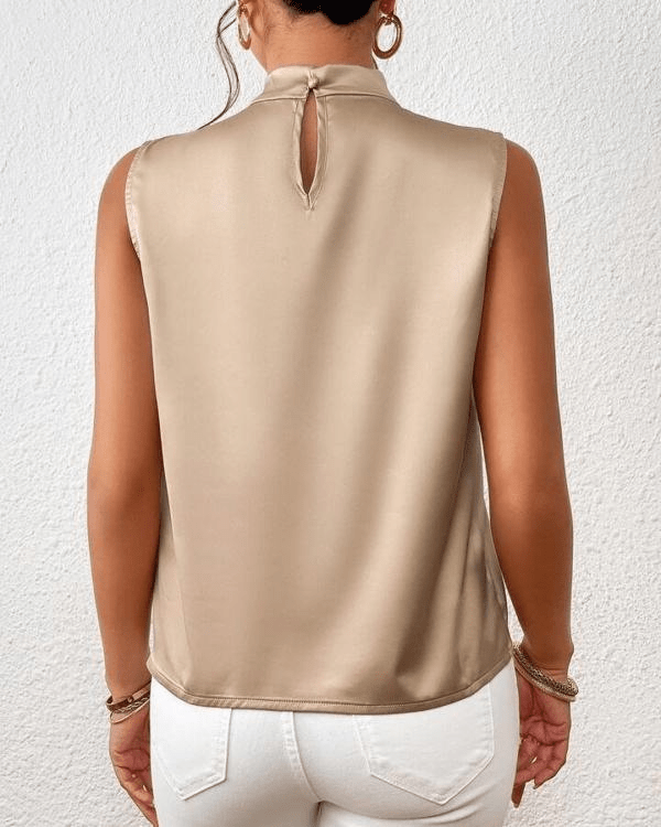Levoire | Élégante blouse sans manches en satin pour femmes