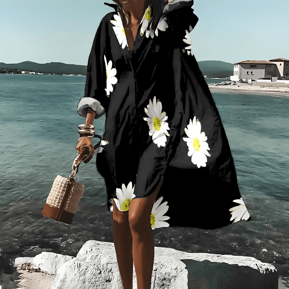 Levoire | Robe imprimée unique mi-longue Noir