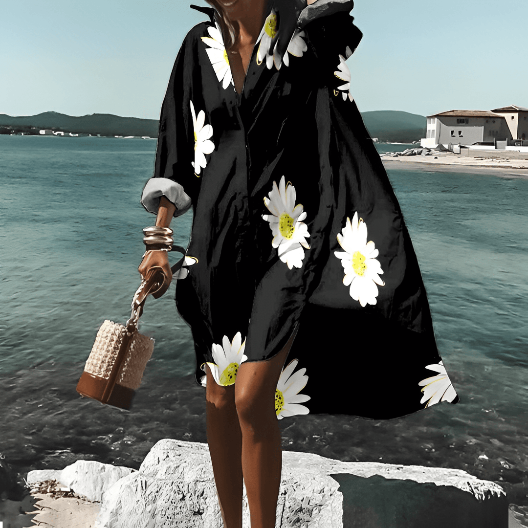 Levoire | Robe imprimée unique mi-longue Noir