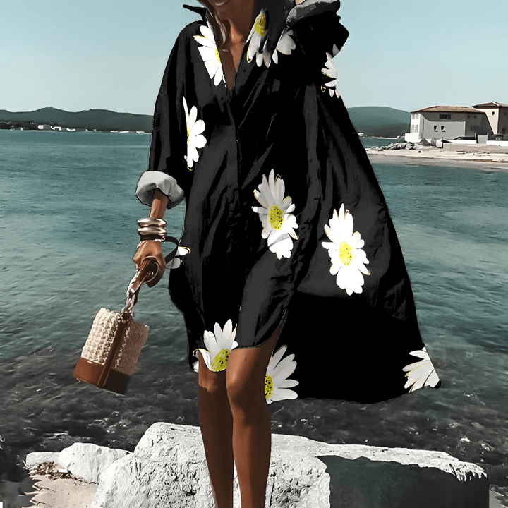 Levoire | Robe imprimée unique mi-longue Noir