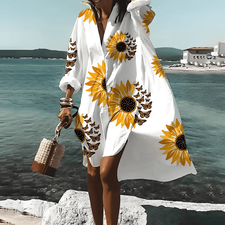 Levoire | Robe imprimée unique mi-longue Jaune