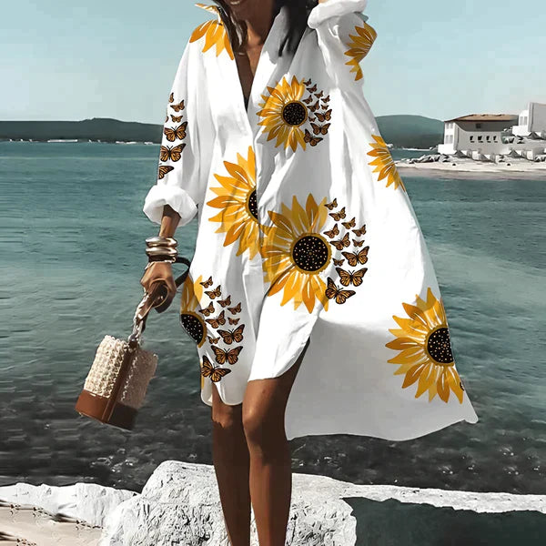 Levoire | Robe Avec Motif Unique Longueur Genoux Blanc