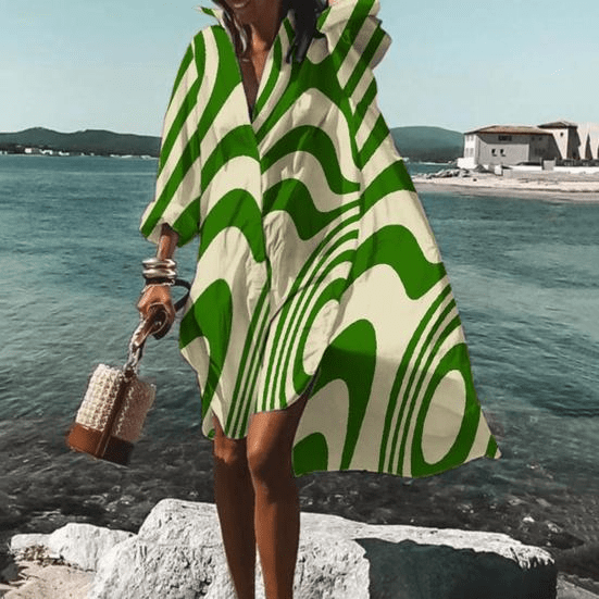 Levoire | Robe imprimée unique mi-longue Vert