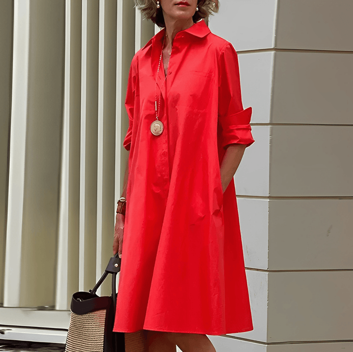 Levoire | Blouse Col Relevé Élégante Rot