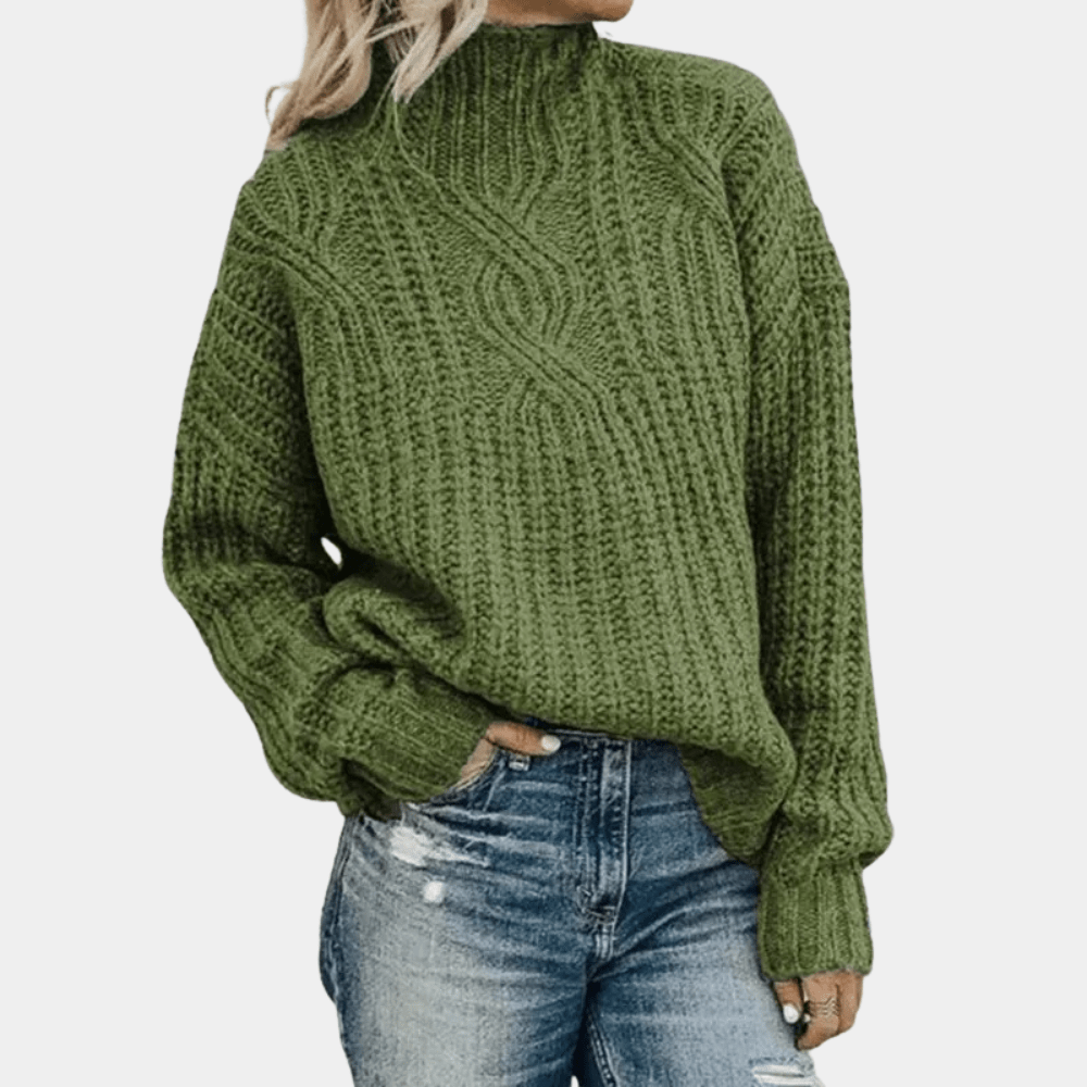 Levoire | Pull doux pour femmes Pull chaud Tricot doux Matériau fin Vert