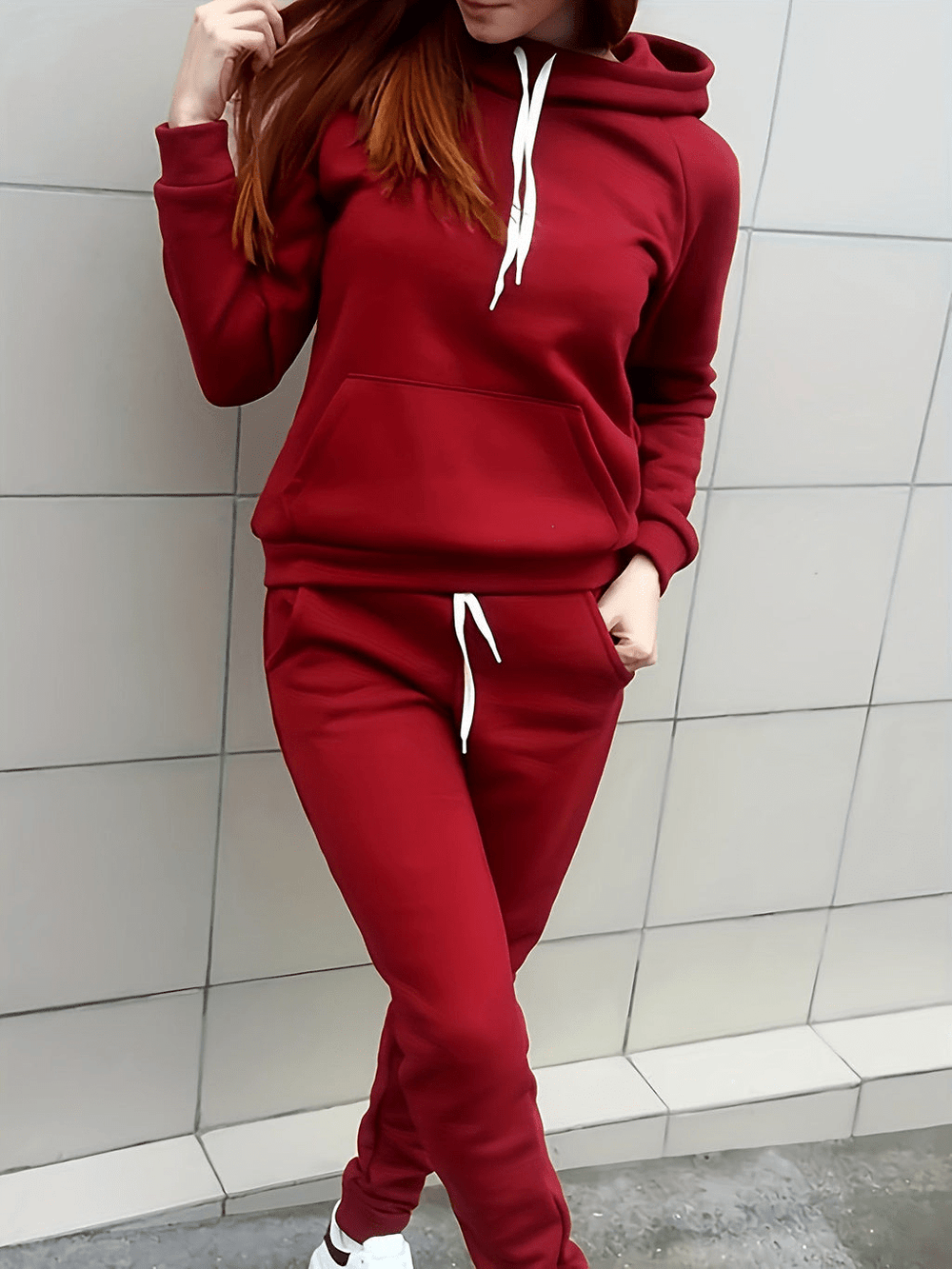 Levoire | Sweat Jogging Décontracté Femme Rot