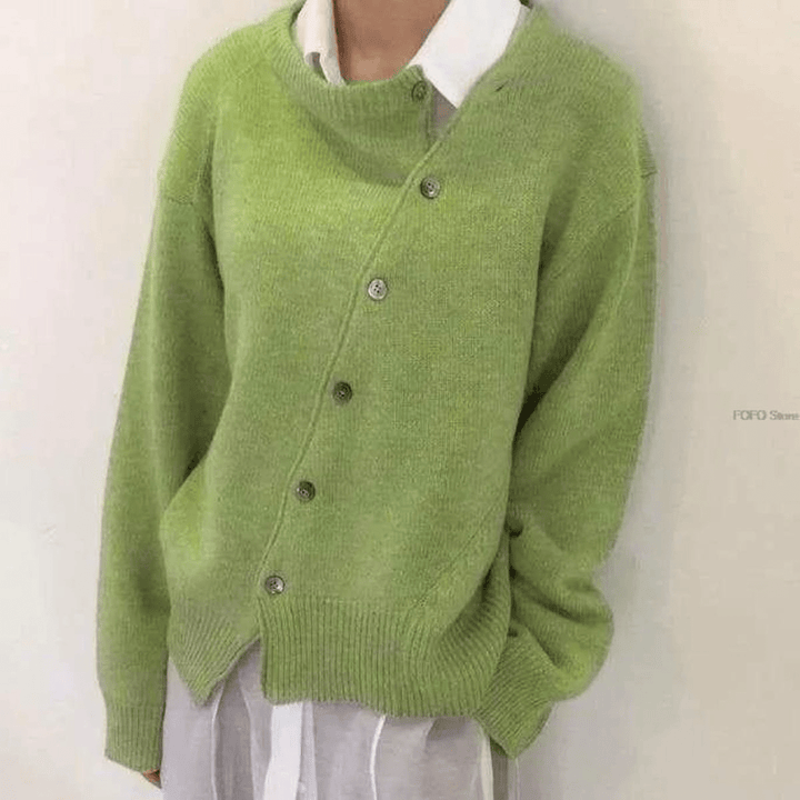 Levoire | Cardigan Basique Élégant Femme Vert