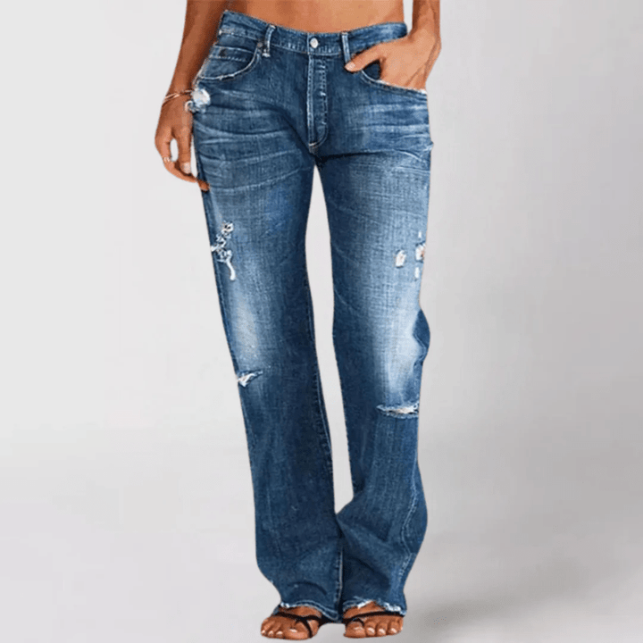 Levoire | Jean en denim décontracté pour femmes Bleu foncé