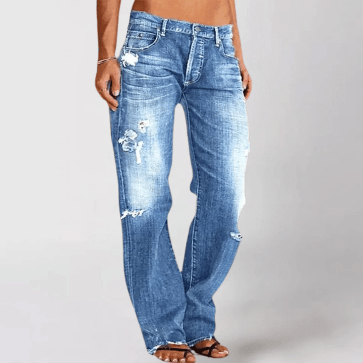 Levoire | Jean en denim décontracté pour femmes Bleu