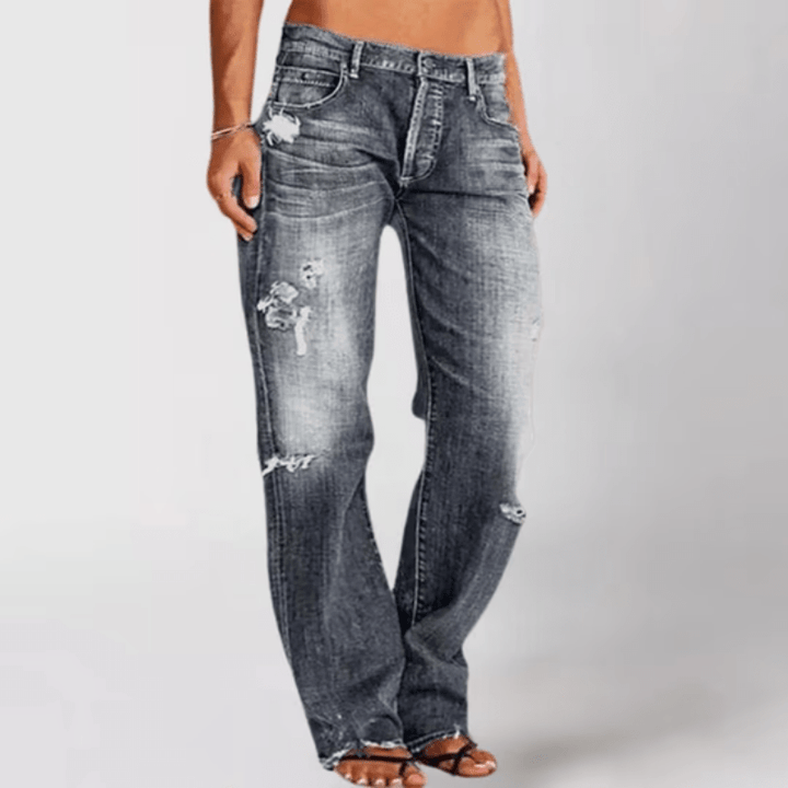 Levoire | Jean en denim décontracté pour femmes Gris