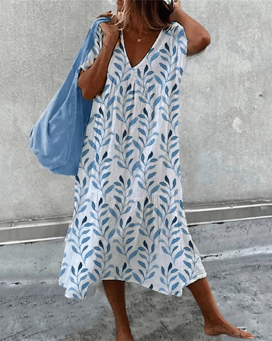 Levoire | Robe midi imprimé botanique femme