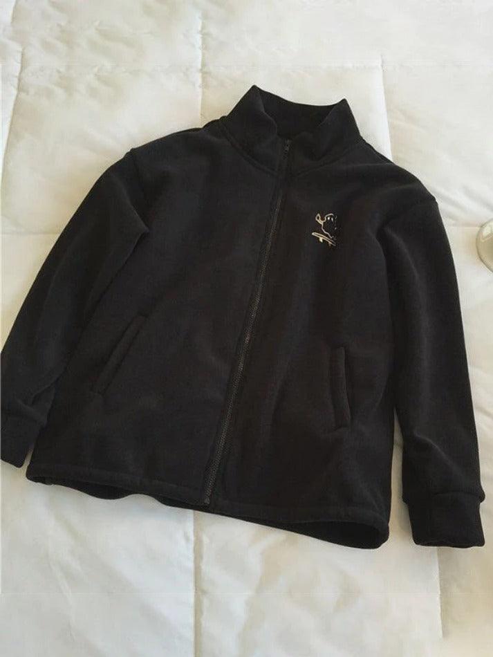Levoire | Broderie Zip Veste En Polaire