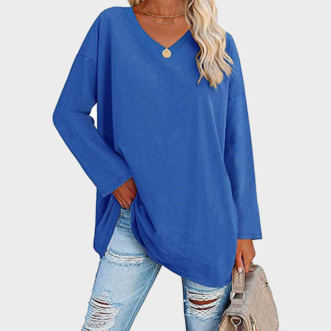Levoire | Élégante Blouse Pour Dames À Manches Longues Chic, Polyvalente Et Confortable Bleu