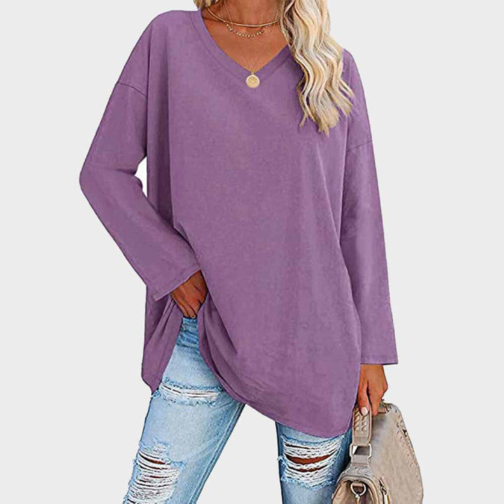 Levoire | Élégante Blouse Pour Dames À Manches Longues Chic, Polyvalente Et Confortable Lilas