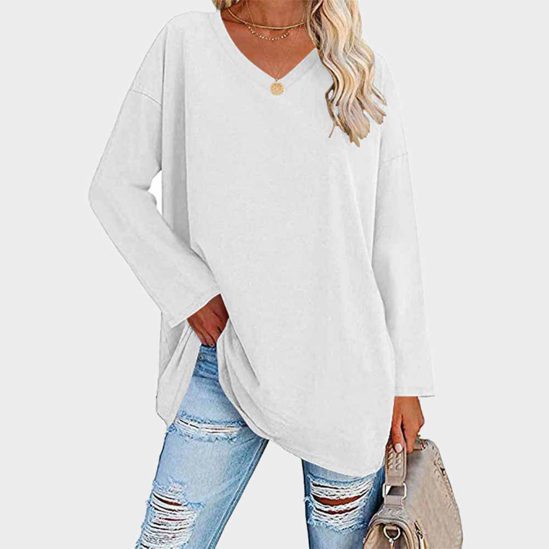 Levoire | Élégante Blouse Pour Dames À Manches Longues Chic, Polyvalente Et Confortable Blanc