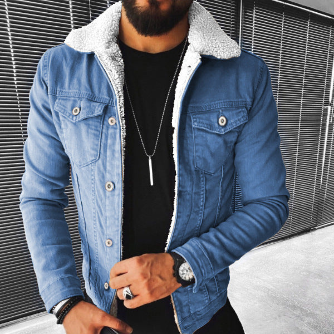 Levoire | Veste Hommes Chaud Automne Bleu clair