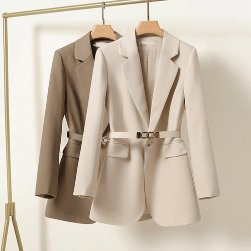 Levoire | Blazer Long Ceinturé Chic
