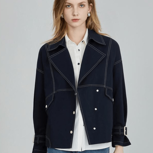 Levoire | Veste marine légère printemps femme