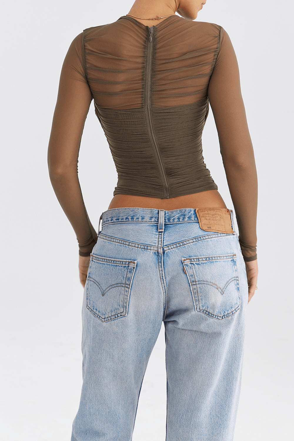 Levoire | Haut résille manches longues femme