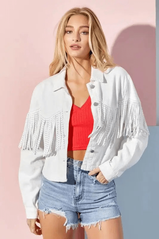 Levoire | Veste en jean décontractée femme Blanc