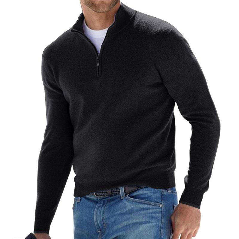 Levoire | Pullover Premium Avec Fermeture Éclair Noir