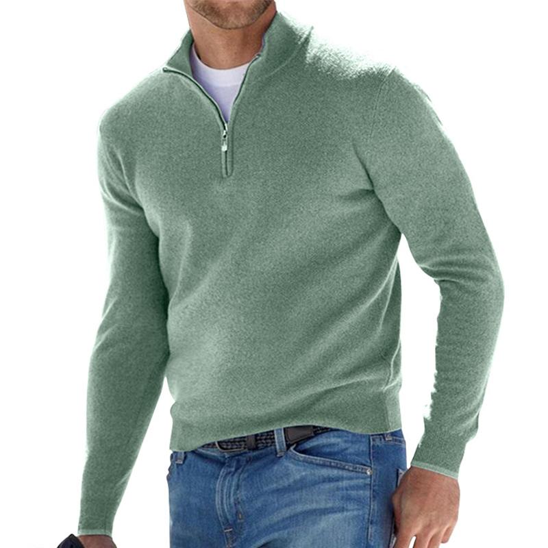 Levoire | Pullover Premium Avec Fermeture Éclair Vert