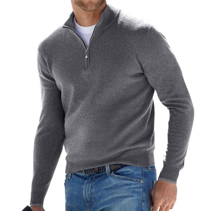 Levoire | Pullover Premium Avec Fermeture Éclair Gris