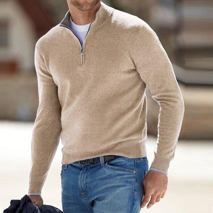 Levoire | Pullover Premium Avec Fermeture Éclair Beige