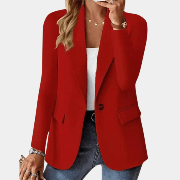 Levoire | Blazer Femme Élégant Décontracté Chic Rot