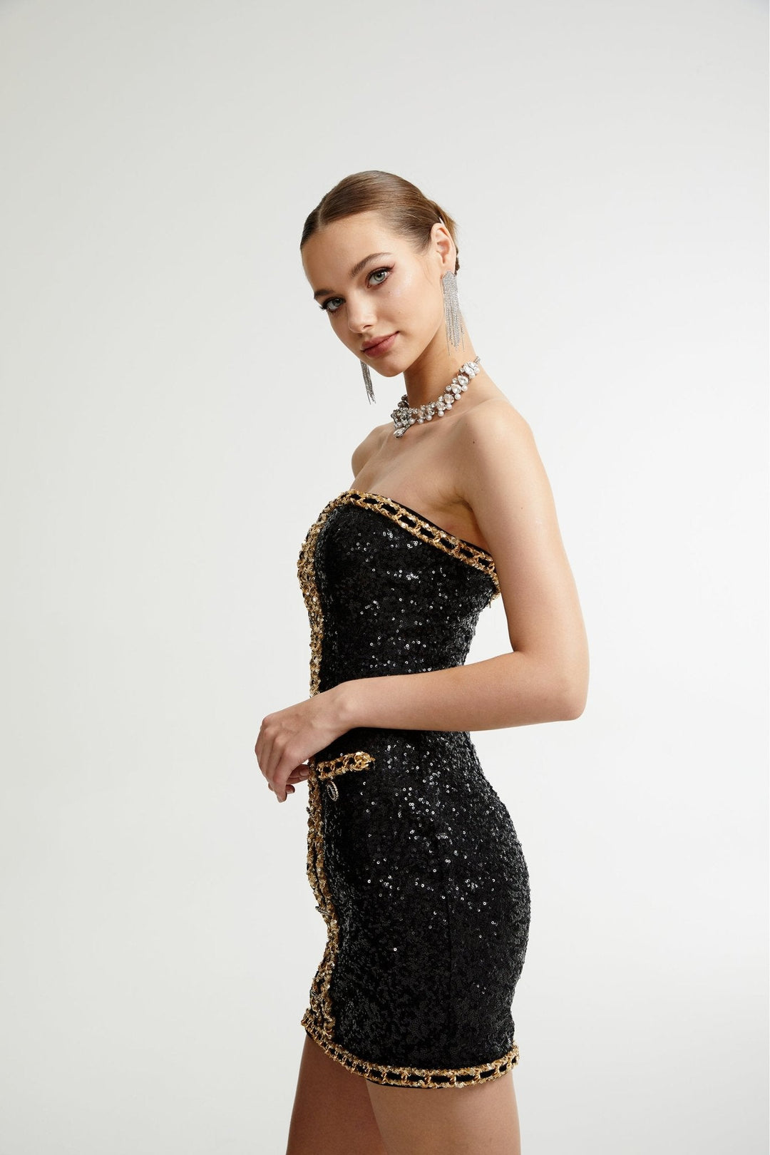 Levoire | Robe Mini Décorée Noire