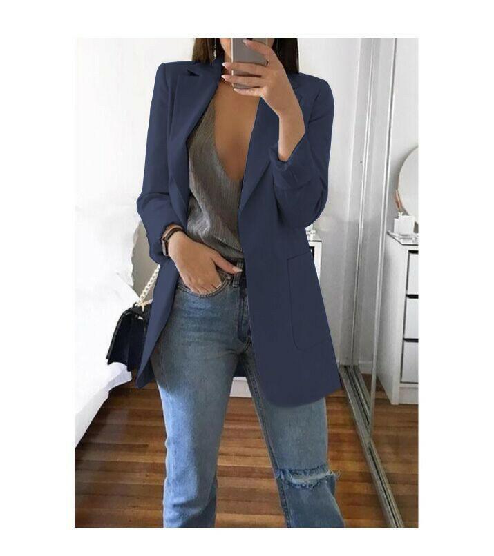Levoire | Veste De Costume Pour Femmes De Style Européen Bleu profond